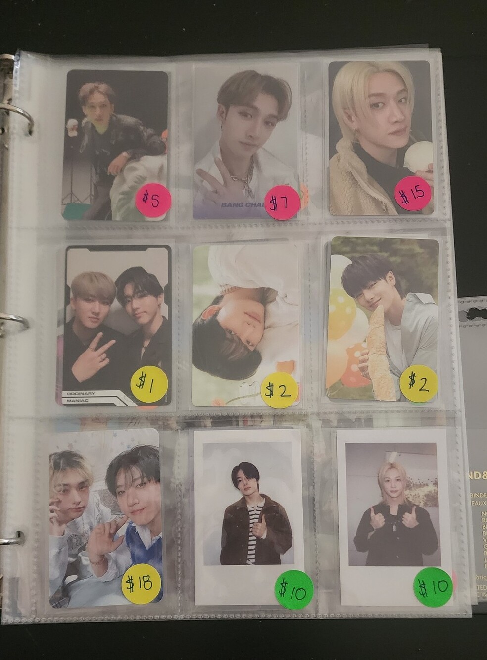 **UPDATED AVAILABILITY***  STRAY KIDS MISCELLANEOUS PHOTOCARD SALE